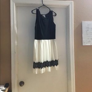 Ivory and black dress